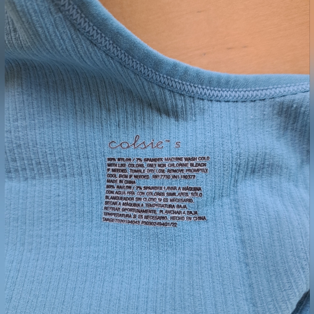 Colsie Ribbed Athletic Tank - Picture 2 of 4